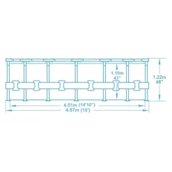 BESTWAY - Piscine hors-sol steel pro bestway, diam.4,57 m x h. 1,22 m