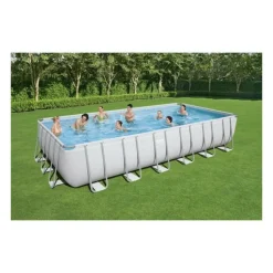 BESTWAY - Piscine tubulaire rectangulaire bestway power steel 7,32 x 3,66 x 1,32 m avec filtre à sable