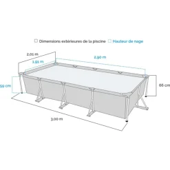 BESTWAY - Piscine tubulaire bestway steel pro 3 x 2,01 x 0,66