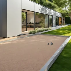 BIG BAG EXPRESS - Pack terrain de pétanque rose 48m² (traverses + géotextile + gnt + sable rose de provence) - livraison premium