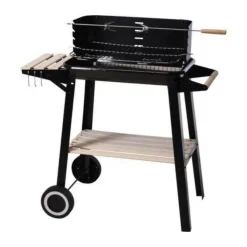 BIGBUY BBQ - Roues de barbecue au charbon de bois (54 x 34 x 6.5 cm)