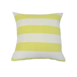 BRIGHTON - Coussin déco dehoussable Nojo rayé jaune - 40x40cm