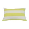 BRIGHTON - Coussin déco déhoussable Nojo rayé jaune - 50x30cm