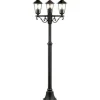 BRILLIANT - Lampadaire extérieur 3l carleen - - noir - métal/verre - 200x61cm - ip44