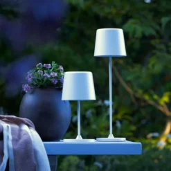 BRILLIANT - Lampe a poser led kaami - 2w - ip44 - métal et plastique - blanc mat