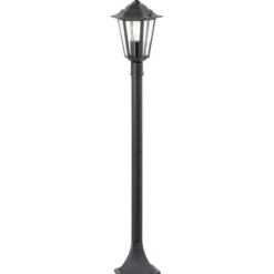 BRILLIANT - Potelet extérieur - - carleen - noir - métal/verre - e27 max 60w - ip44