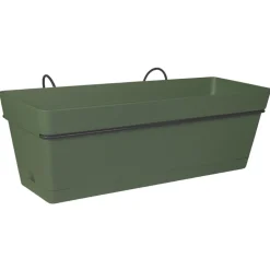 CHAPELU FRÈRES - Kit mini jardinière Cocoripot mélèze 30 avec plateau clipsé et support