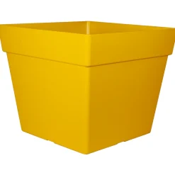 CHAPELU FRÈRES - Pot carré Enzo 30, coloris Pollen - L.29xl.29xH.24,5cm