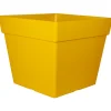 CHAPELU FRÈRES - Pot carré Enzo 50, coloris Pollen - L.48,5xl.48,5xH.40,5cm