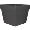 CHAPELU FRÈRES - Pot carré Enzo 30, coloris Ardoise - L.29xl.29xH.24,5cm