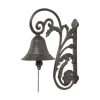 CHEMIN DE CAMPAGNE - Cloche de jardin de porte ancienne fonte marron 28x20cm