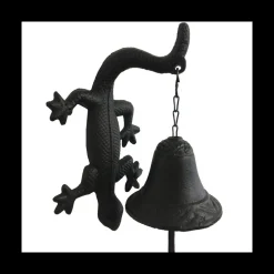 CHEMIN DE CAMPAGNE - Cloche de jardin de porte ancienne salamandre fonte marron 12x23.5cm