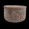 CHEMIN DE CAMPAGNE - Coupe "tressage" béton marron ø.27 x 17.5 cm