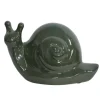 CHEMIN DE CAMPAGNE - Escargot en céramique émaillée verte 34.5 x 18 x 19.5 cm
