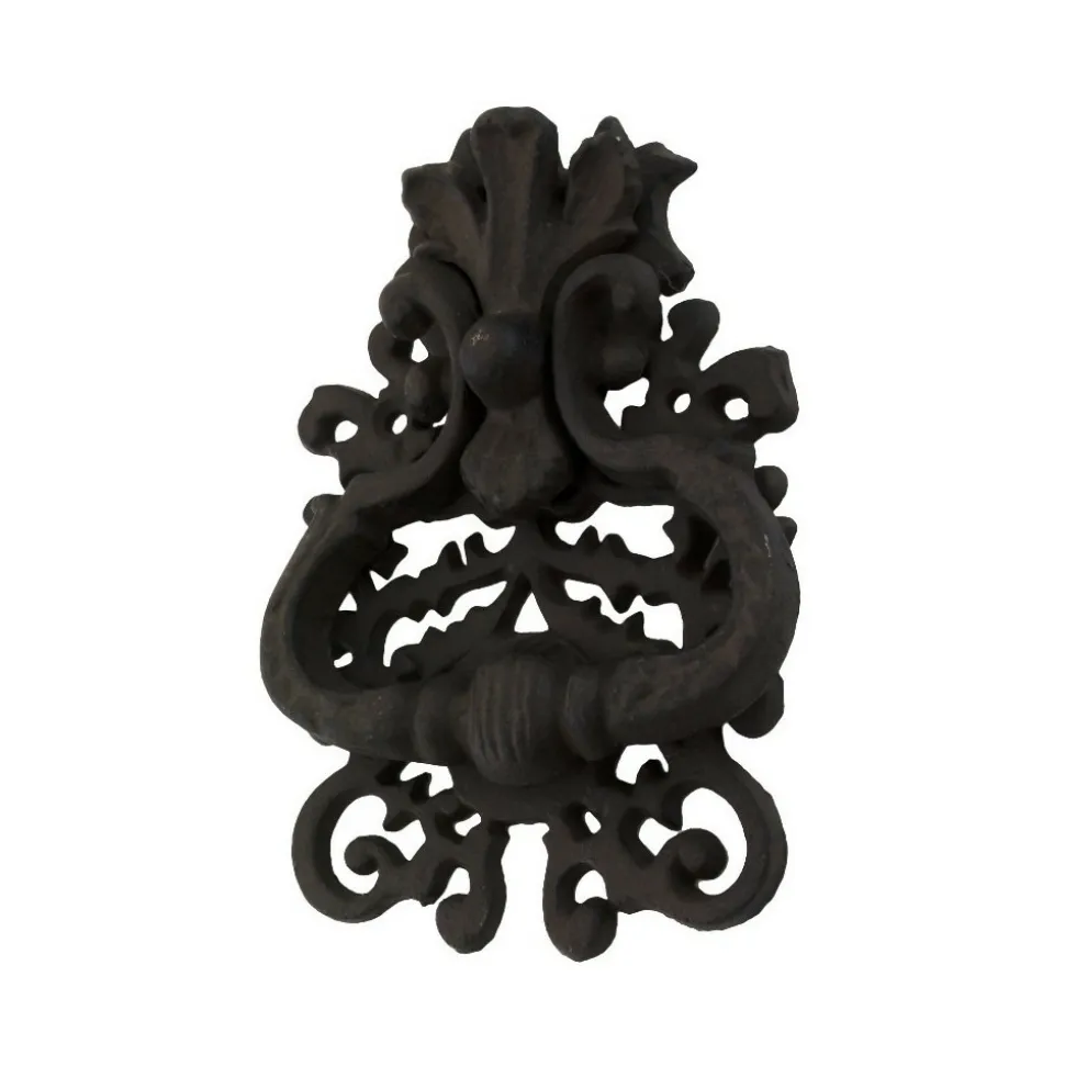 CHEMIN DE CAMPAGNE - Heurtoir de porte ancien claque porte fonte marron 19 x 12 cm