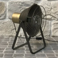 CHEMIN DE CAMPAGNE - Lampe sur pieds salon industriel projecteur métal gris 39cm