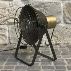 CHEMIN DE CAMPAGNE - Lampe sur pieds salon industriel projecteur métal gris 39cm