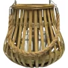CHEMIN DE CAMPAGNE - Lanterne jardin extérieur à poser bougie ancienne rotin naturel 20cm
