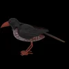 CHEMIN DE CAMPAGNE - Oiseau métal noir et marron 24 x 7 x 14 cm