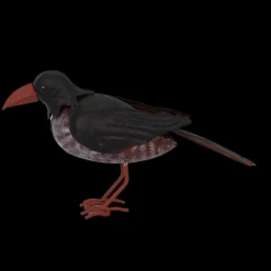 CHEMIN DE CAMPAGNE - Oiseau métal noir et marron 24 x 7 x 14 cm
