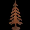 CHEMIN DE CAMPAGNE - Sapin de noël décoratif jardin métal rouillé marron 62x120cm
