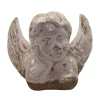 CHEMIN DE CAMPAGNE - Statue statuette sculpture jardin ange chérubin ciment ivoire 18cm