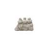 CHEMIN DE CAMPAGNE - Trio d'oiseaux décoratifs sur branche en béton gris 15 x 9 x 9.5cm