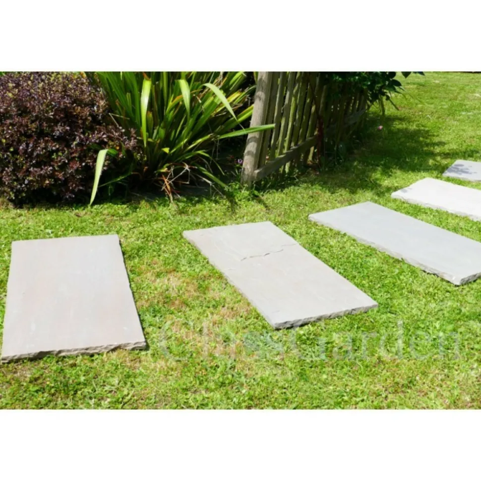 CLASSGARDEN - Pas japonais grès kandla multicolore 100x50 - pack de 12 pièces