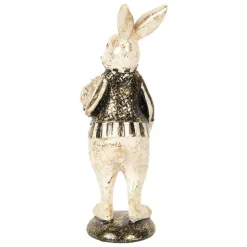 CLAYRE & EEF - Figurine lapin résine beige 8x9x25cm