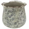 CLAYRE & EEF - Pot céramique motif floral 17x18x18cm