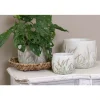 CLAYRE & EEF - Pot de fleurs pierre tige de blé beige vert 13x13cm