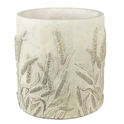 CLAYRE & EEF - Pot de fleurs pierre tige de blé beige vert 13x13cm
