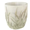 CLAYRE & EEF - Pot de fleurs pierre tiges de blé beige vert 16x17cm