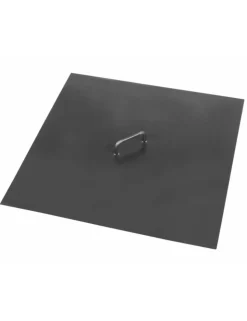 COOK - Couvercle de brasero carré cuba en acier 70x70 cm