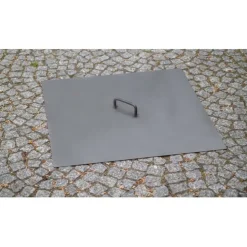 COOK - Couvercle de brasero carré cuba en acier 70x70 cm