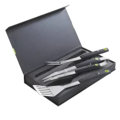 COOK IN GARDEN - Coffret bbq 3 pièces aimantées : pince, spatule, fourchette