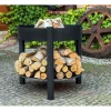 COOK KING - Brasero de jardin solafa xl avec range bois en acier-braséro seul-ø 60cm-60 --