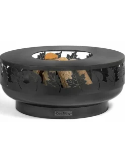 COOK KING - Brasero de jardin toronto décoré feuille en acier 80 cm-braséro seul-80 --
