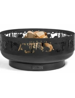 COOK KING - Brasero de jardin forest décoré forêt en acier 80 cm-braséro seul-80 --