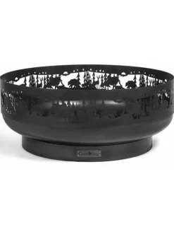 COOK KING - Brasero de jardin forest décoré forêt en acier 80 cm-braséro seul-80 --