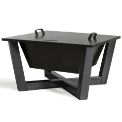 COOK KING - Brasero de jardin carré brasil 70x70 cm en acier-noir-sans couvercle-noir-70 --http://maisondelatendance.com/img/co/11.jpg-