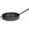 COOK KING - Grande poêle, faitout en acier naturel 50 cm avec 1 poignée-noir-sans support-noir-50 --