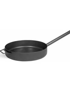 COOK KING - Grande poêle, faitout en acier naturel 50 cm avec 1 poignée-noir-sans support-noir-50 --