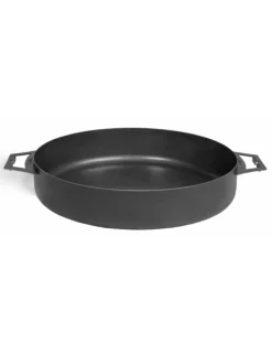 COOK KING - Grande poêle, faitout en acier naturel 50 cm avec 2 poignées-sans support-50 --