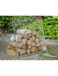 COOK KING - Grille de cuisson carrée pour brasero en acier-acier naturel--58x58 cm--acier naturel