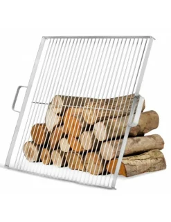 COOK KING - Grille de cuisson carrée pour brasero en acier-acier naturel--58x58 cm--acier naturel