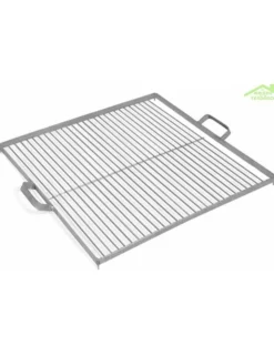 COOK KING - Grille de cuisson carrée pour brasero en acier-acier naturel--58x58 cm--acier naturel