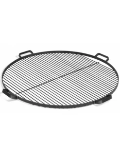COOK KING - Grille de cuisson ronde en acier avec 4 poignées-acier noir sablé--ø 80 cm--acier noir sablé