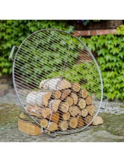 COOK KING - Grille de cuisson ronde en acier avec 4 poignées-acier inoxydable--ø 80 cm--acier inoxydable