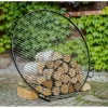 COOK KING - Grille de cuisson ronde en acier avec 4 poignées-acier noir sablé--ø 60 cm--acier noir sablé